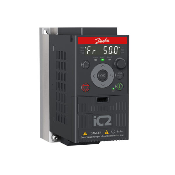 Industrial variable frequency drive with digital display