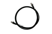 Black ethernet cable with RJ45 connectors
