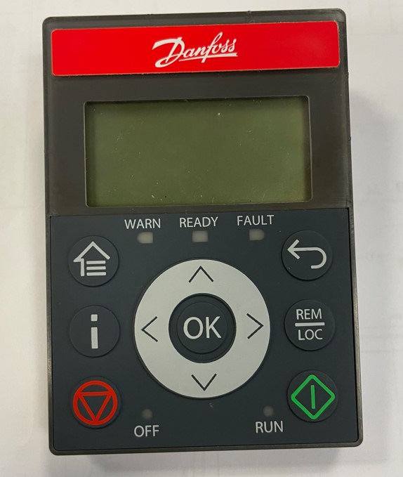 Danfoss control panel with buttons and display